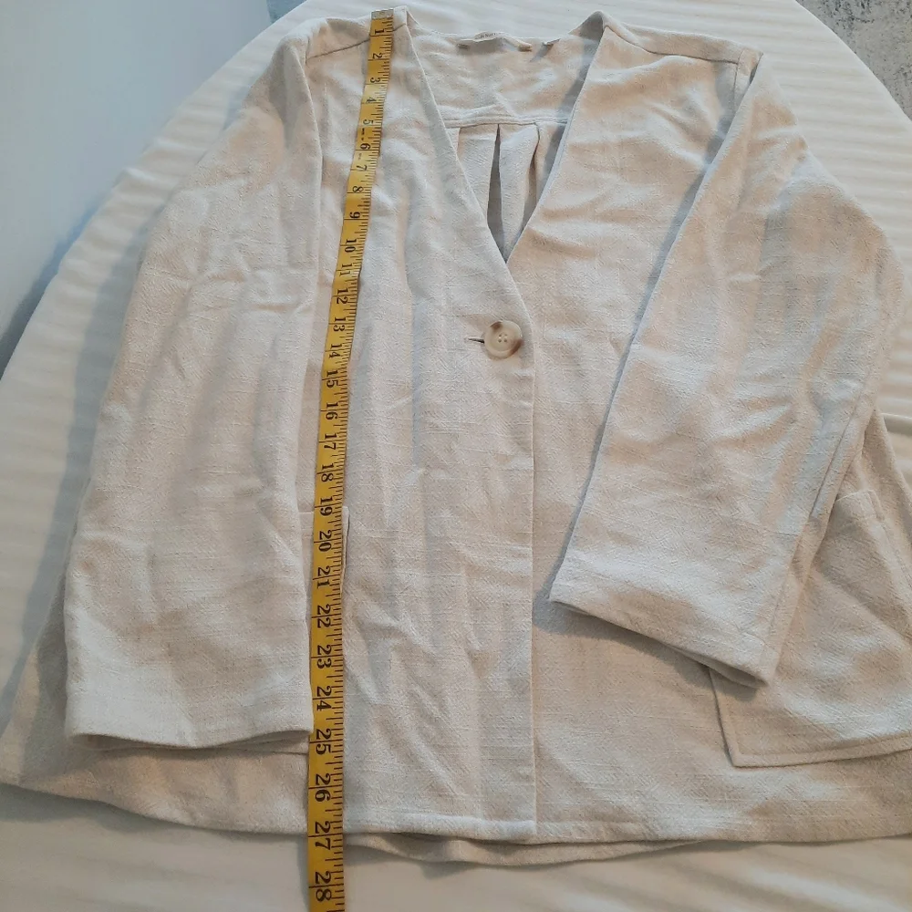 Soft Surroundings Beige Single Button Jacket Size XL